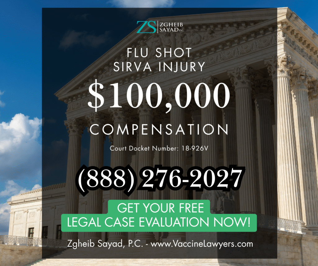 Flu Shot SIRVA Injury Flu shot causing shoulder pain