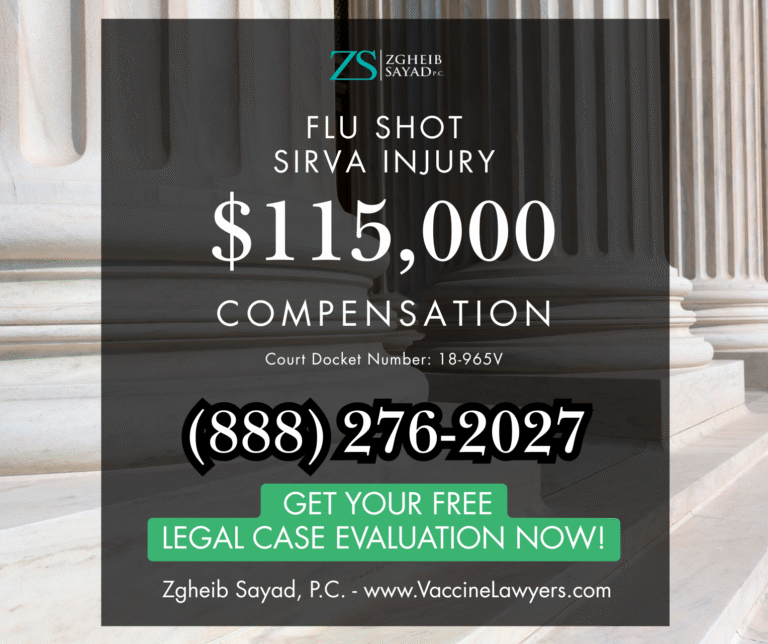 Flu Shot SIRVA Injury Vaccine Compensation Lawyers