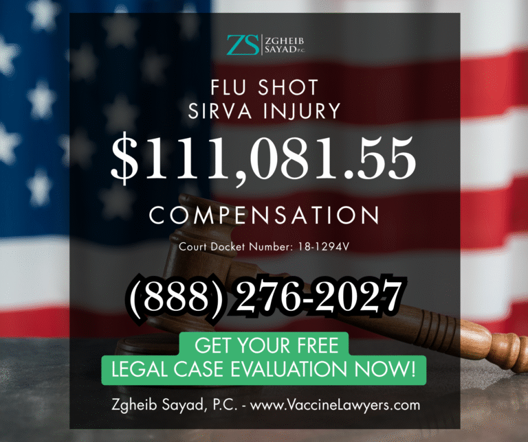 Flu Shot SIRVA Injury Vaccine Compensation Lawyers