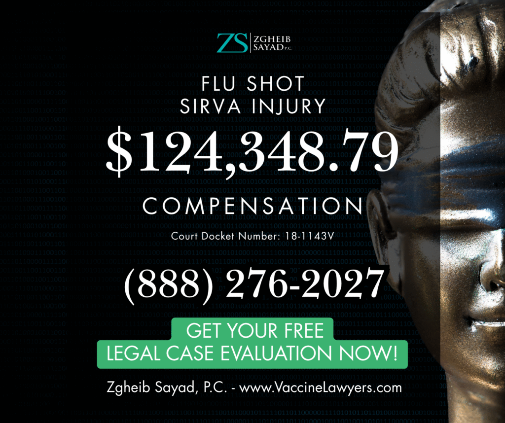 Flu shot being administered