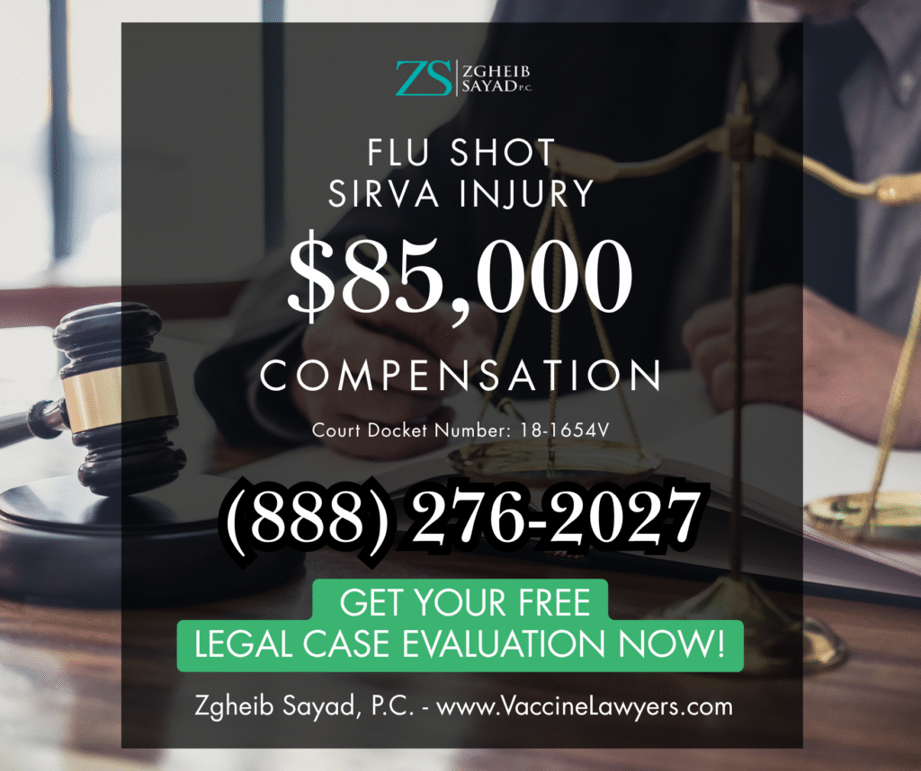 Flu shot injury representation