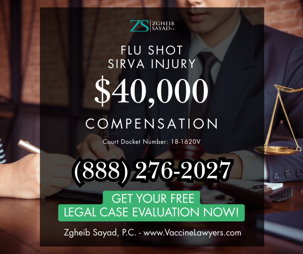 Flu shot being administered