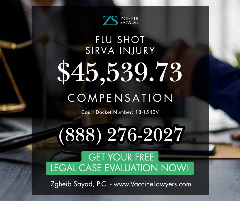 Flu shot causing shoulder injury