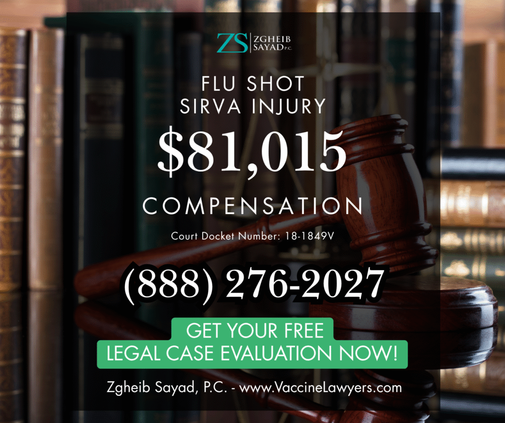 Flu shot being administered