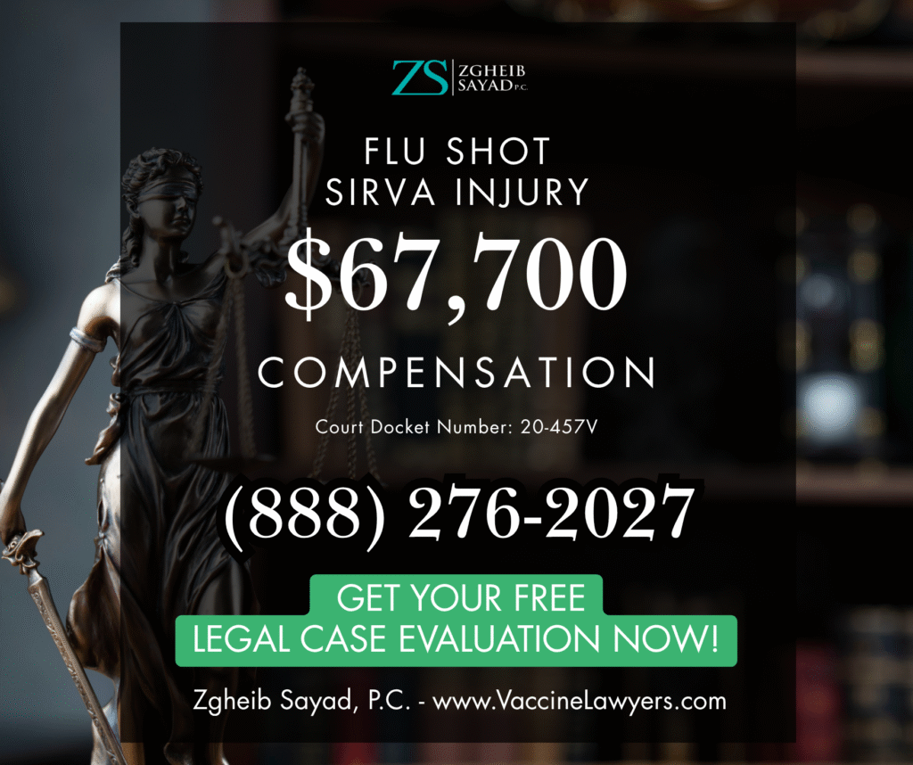 Flu shot being administered