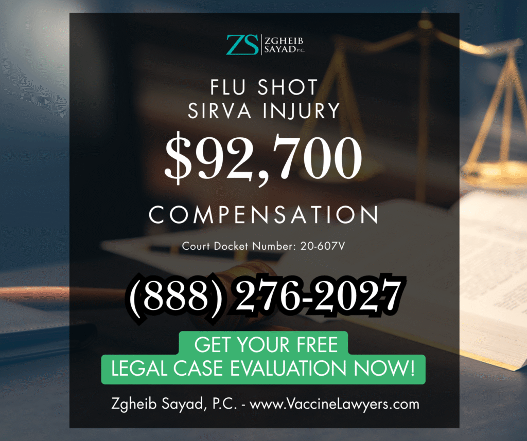 Flu shot being administered