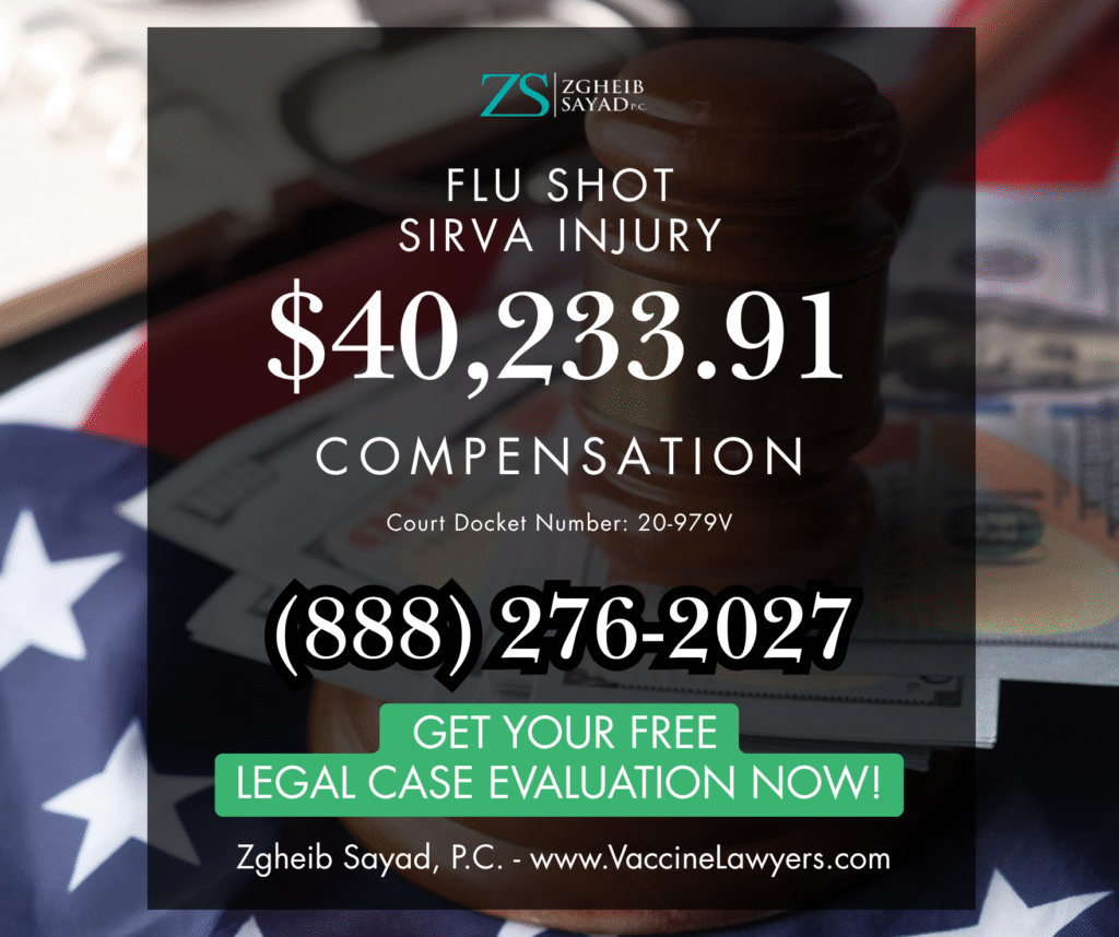 Flu shot injury consultation