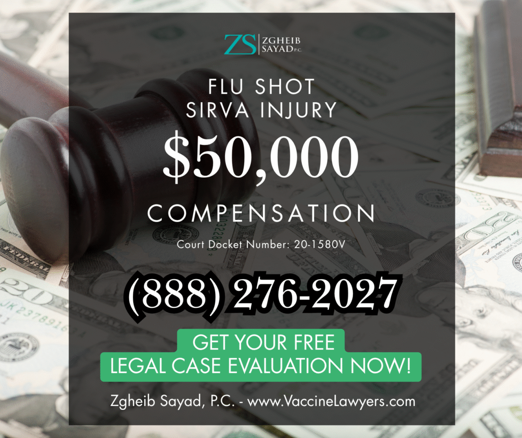 Flu shot SIRVA injury illustration