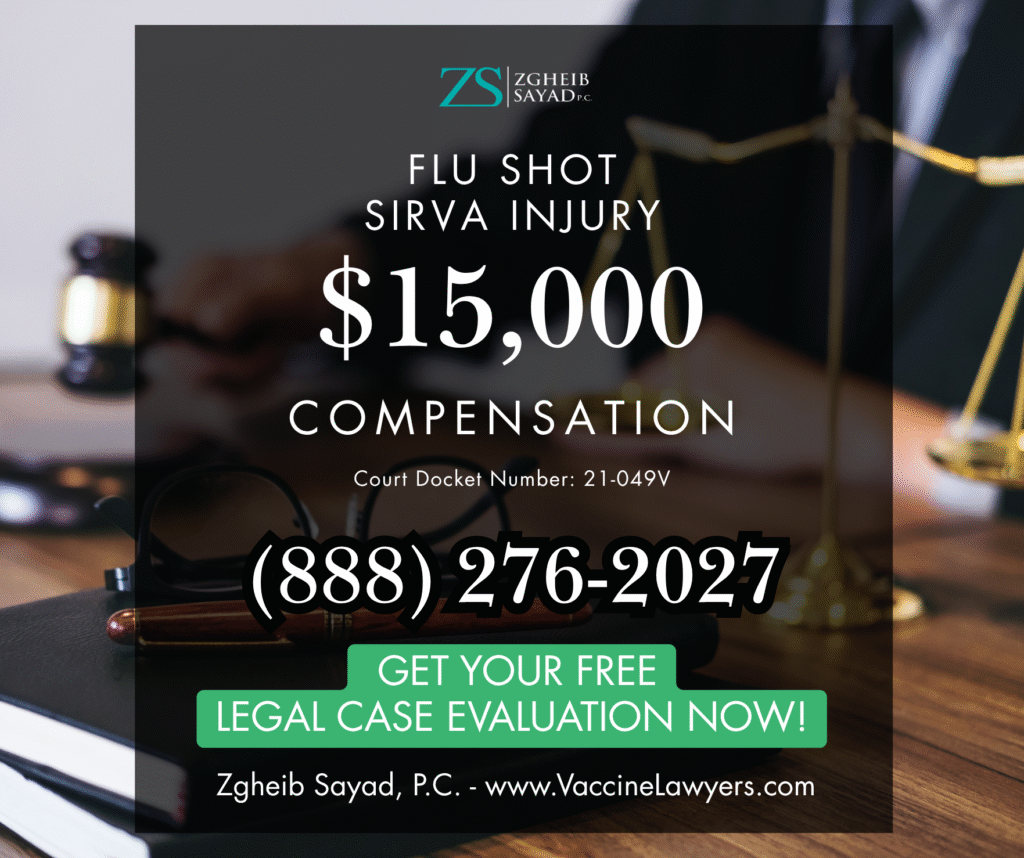 Flu shot injury representation