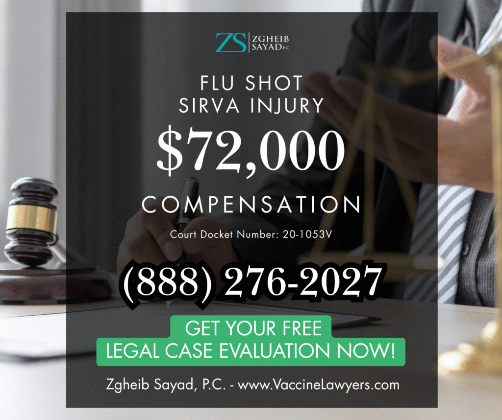 Flu shot injury representation