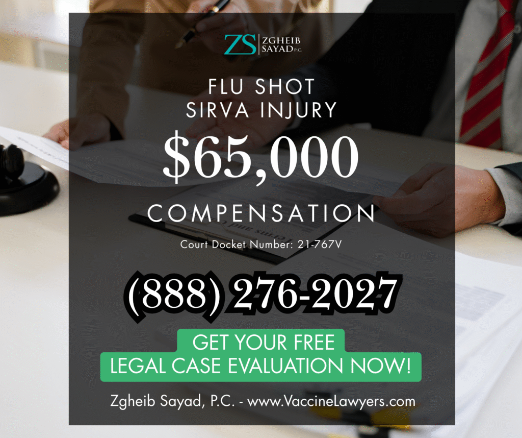 Flu shot causing shoulder injury