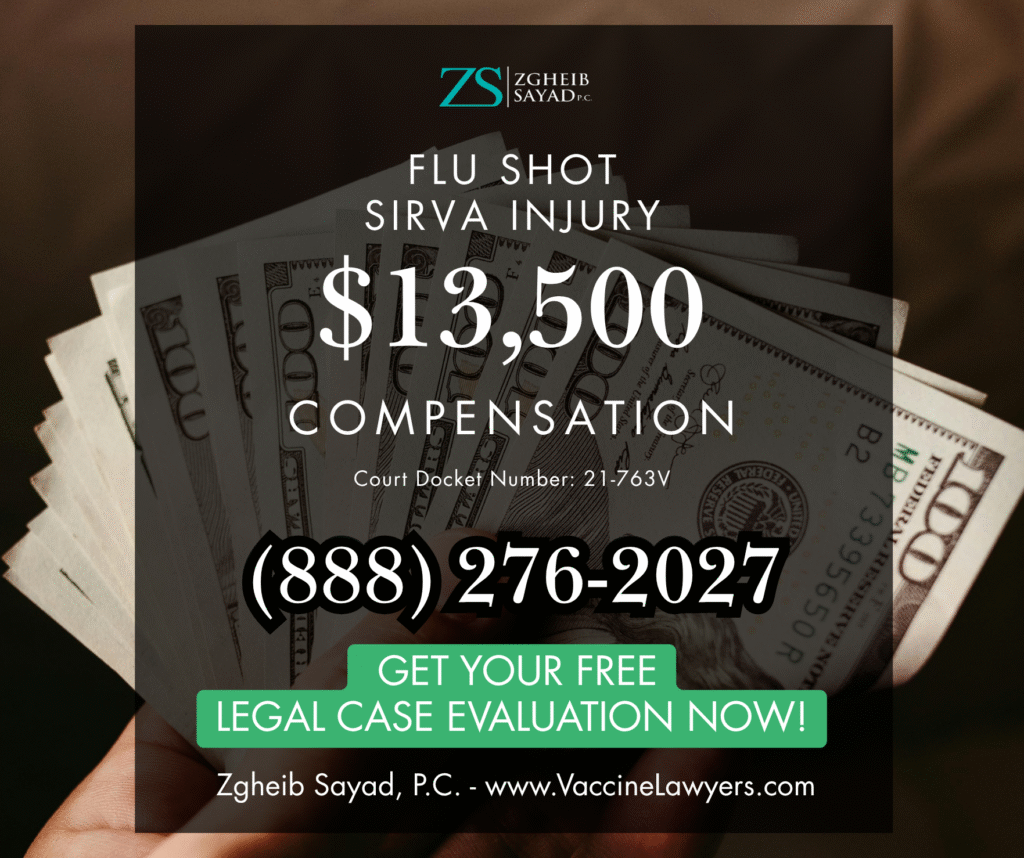 Flu shot being administered