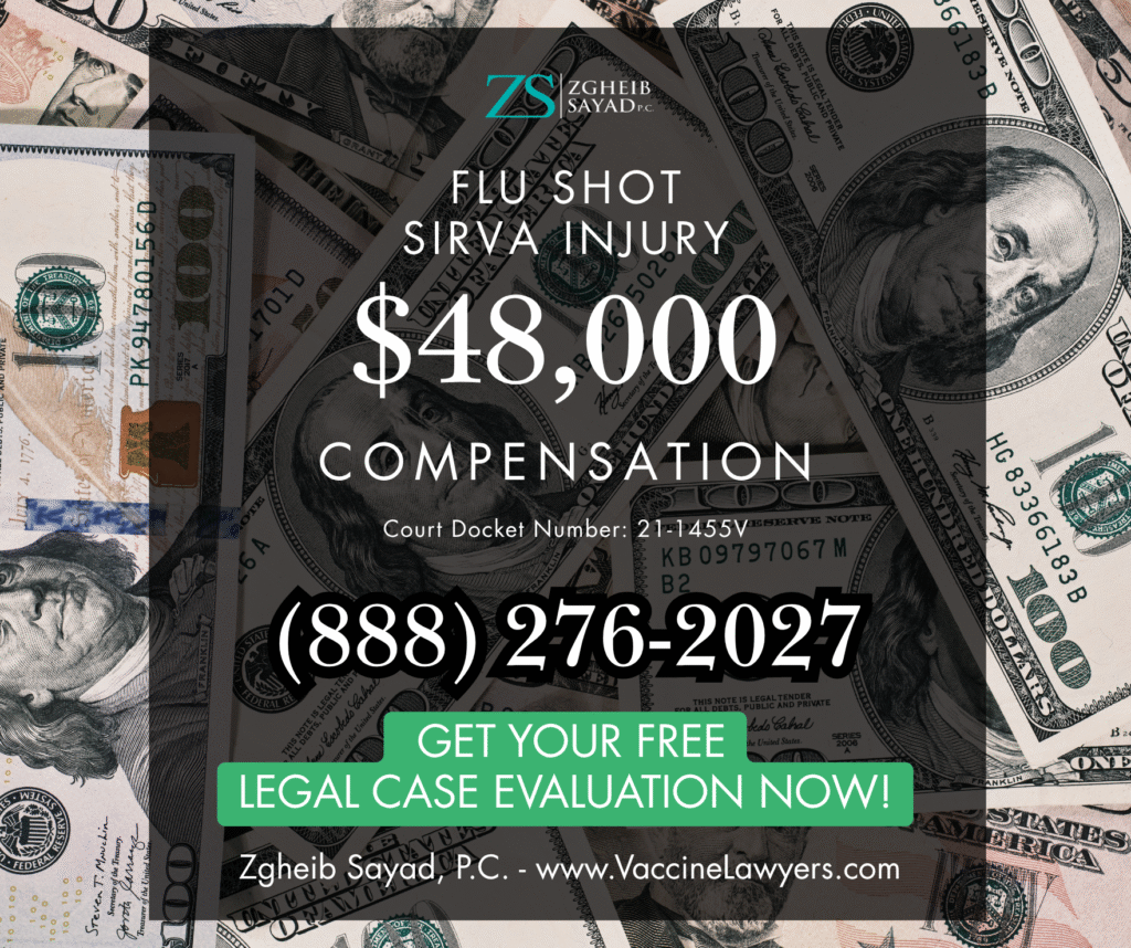 Flu shot being administered