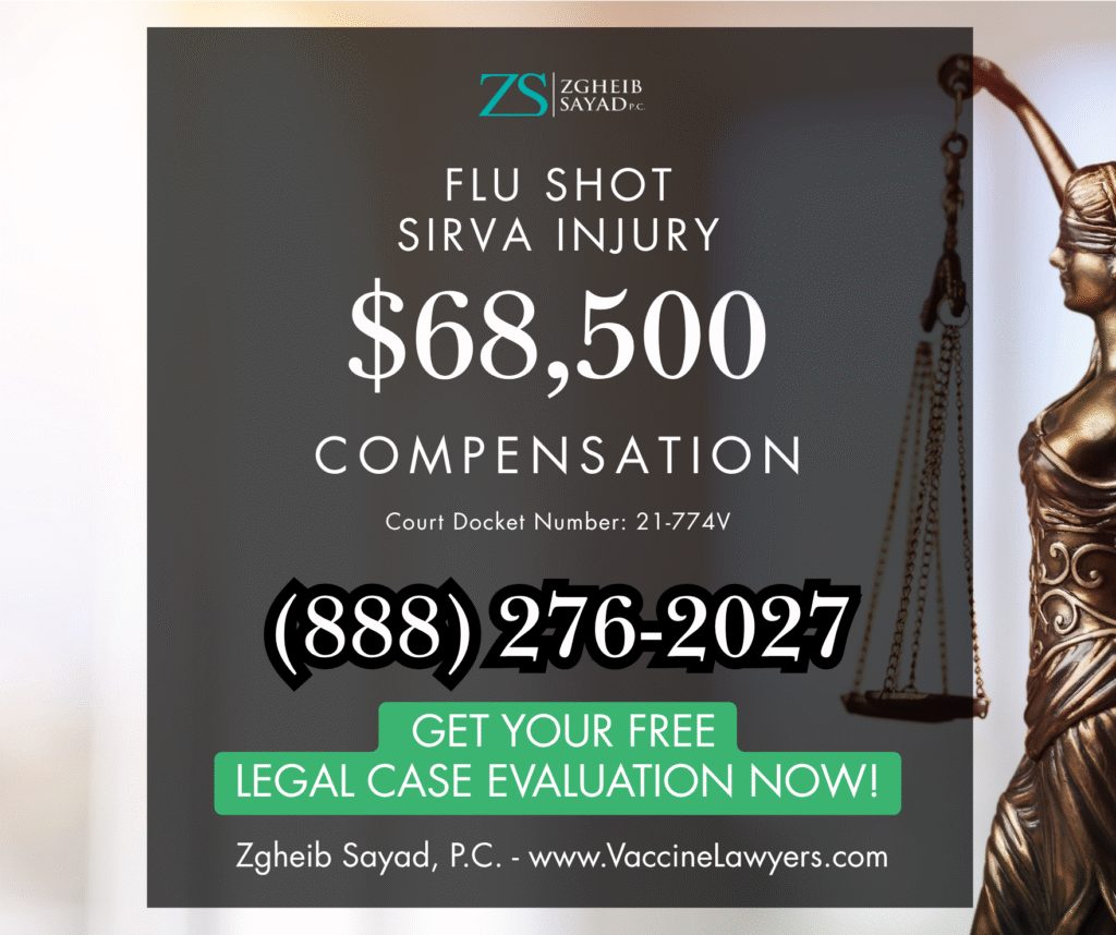 Flu shot being administered